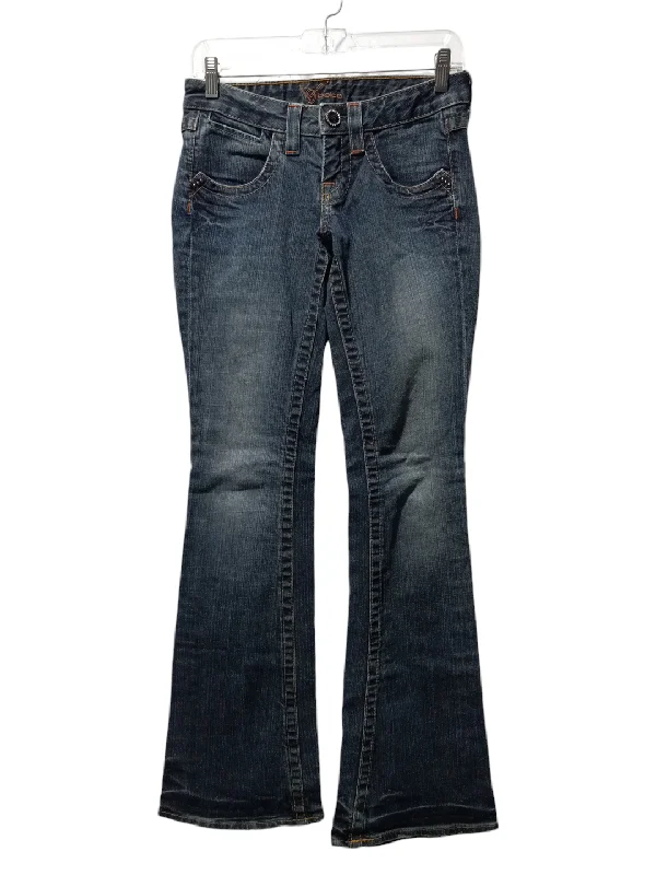 Jeans Flared By Bebe In Blue Denim, Size: 6