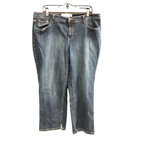 Jeans Flared By Guess In Blue Denim, Size: 10