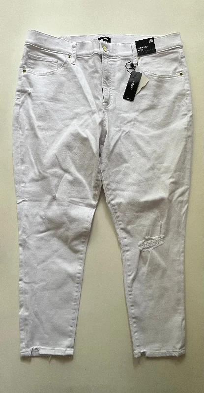 Jeans Skinny By Express In White, Size: 16