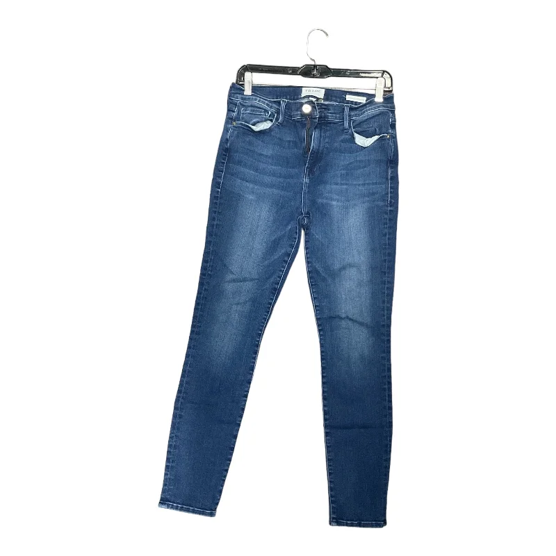 Jeans Skinny By Frame In Blue Denim, Size: 32