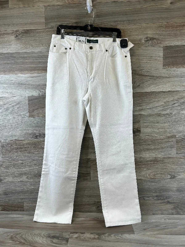 Jeans Straight By Lauren Jeans Co In White, Size: 10