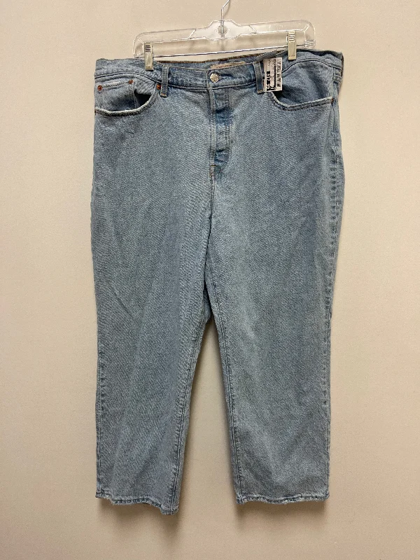 Jeans Straight By Levis In Blue Denim, Size: 18