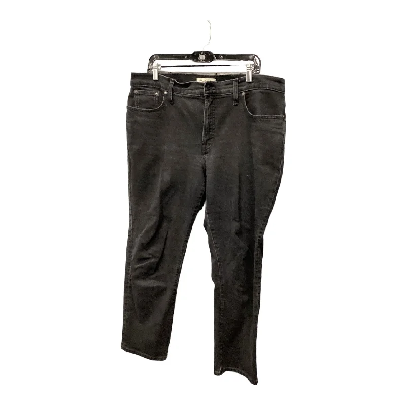 Jeans Straight By Madewell In Black Denim, Size: 14