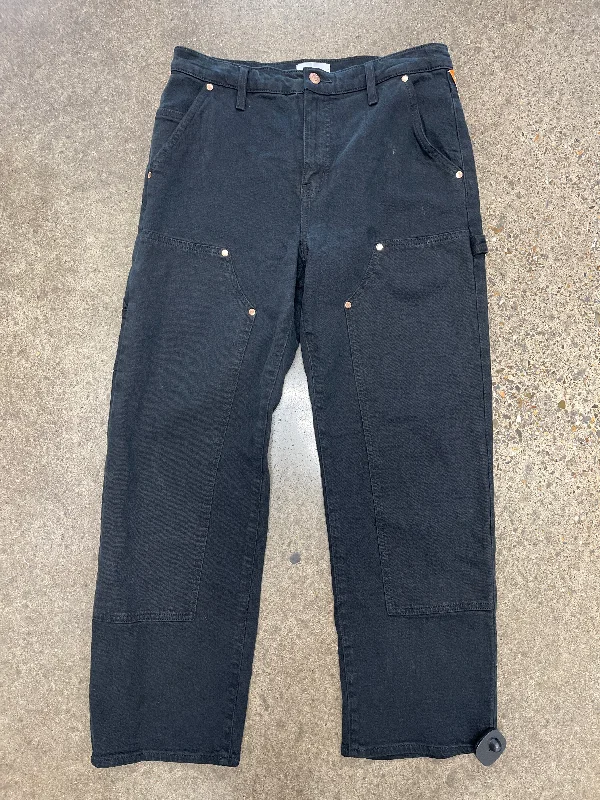 Jeans Straight By Pistola In Black Denim, Size: 28