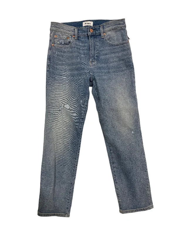 Jeans Straight By Pistola In Blue Denim, Size: 4