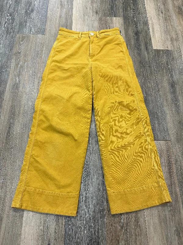 Jeans Wide Leg By Loft In Yellow, Size: 00