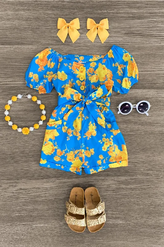 Blue & Marigold Romper