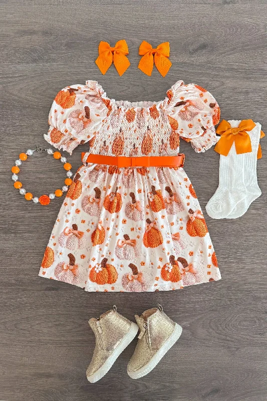 Faux Knitted Pumpkin Dress