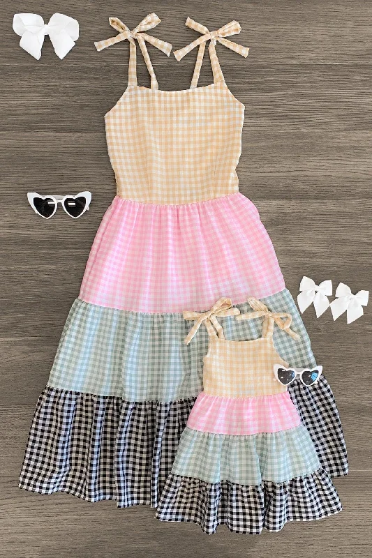 Mom & Me - Pastel Gingham Dress