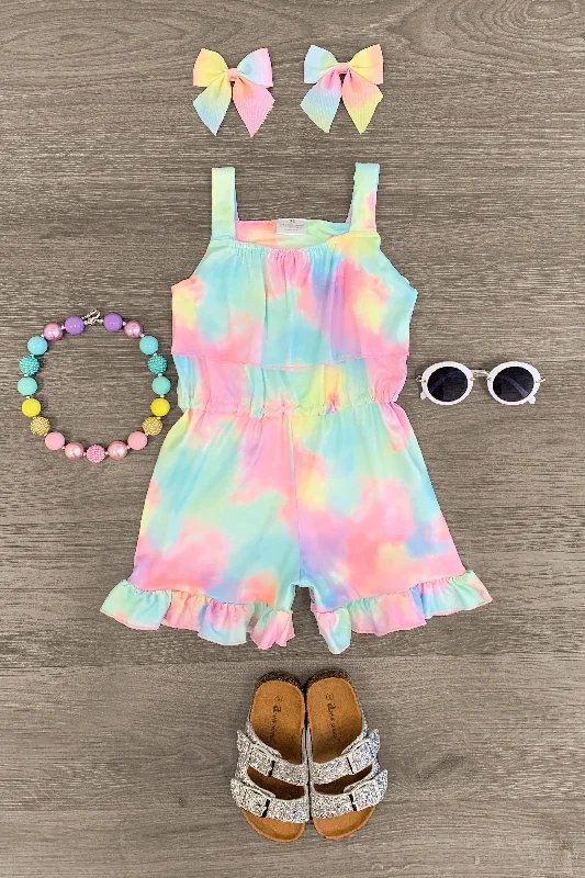 Pastel Tie Dye Tank Romper