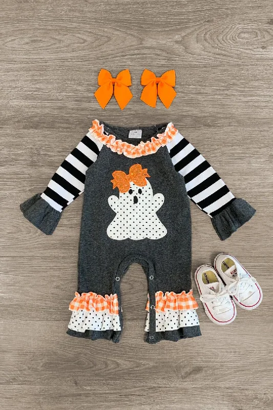 Polka Dot Ghost Ruffle Romper