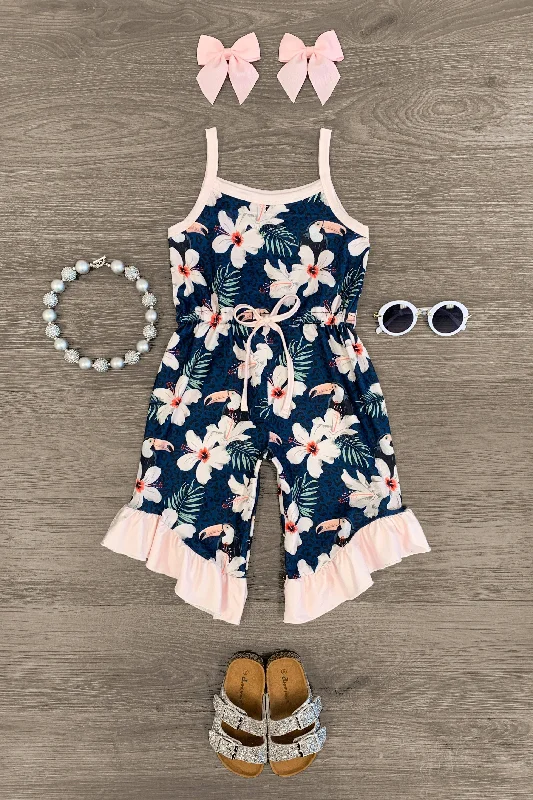 Tropical Toucan Ruffle Romper