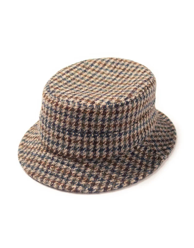 HARRIS TWEED BUCKET HAT - HOUNDSCHECK