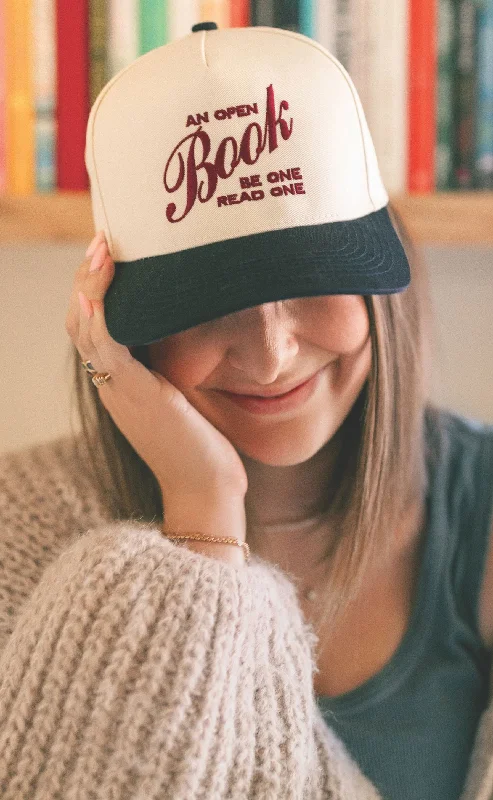 friday + saturday x jo johnson overby: open book trucker hat