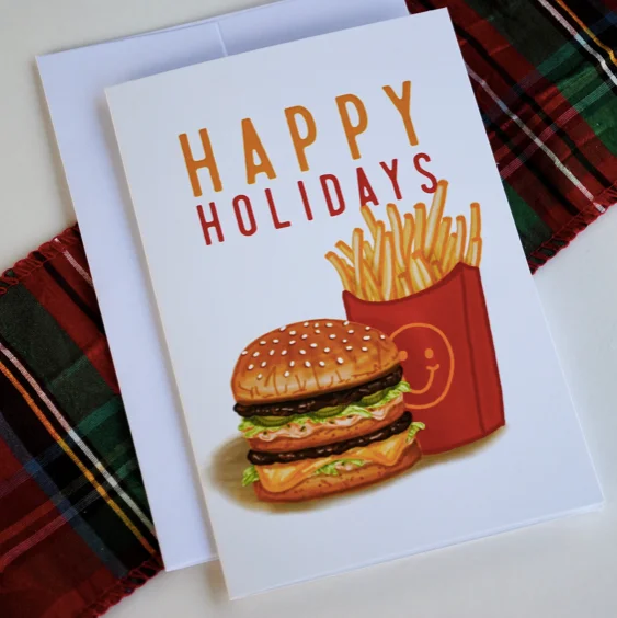 Happy Holiday Meal Card for Christmas