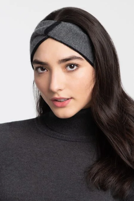 Kinross Cashmere Colorblock Twisted Headband