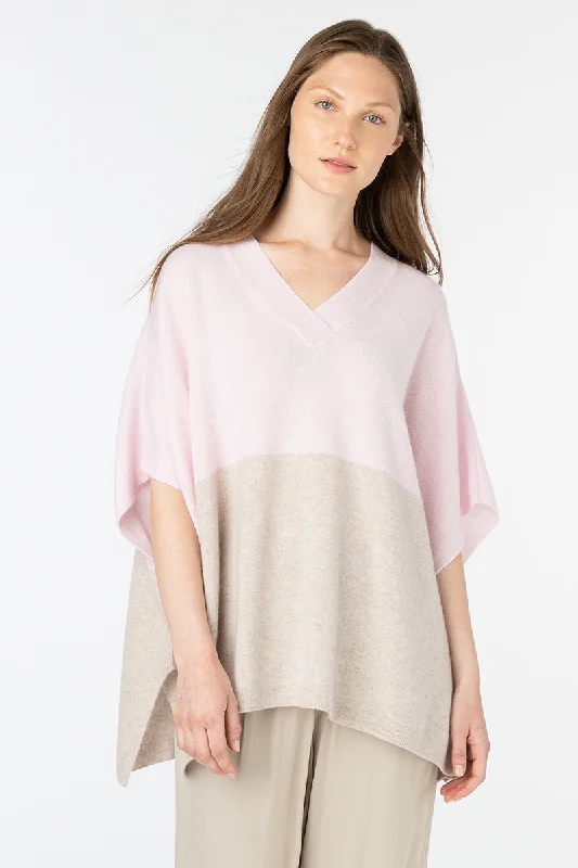 Kinross Cashmere Colorblock Vee Popover