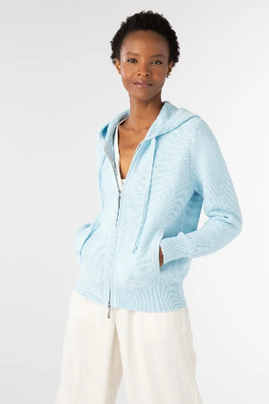 Kinross Cashmere Garter Zip Hoodie