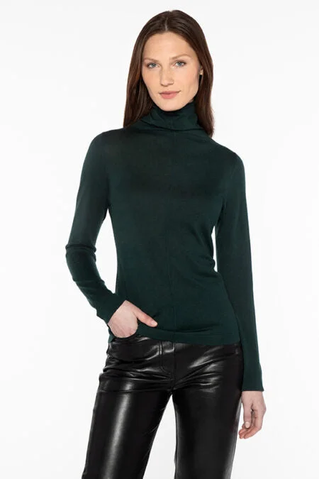 Kinross Cashmere L/S Seamed Funnel