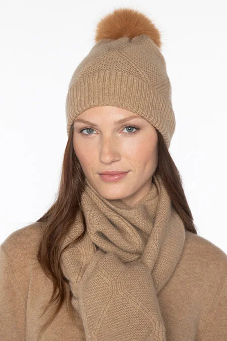 Kinross Cashmere Luxe Cable Hat