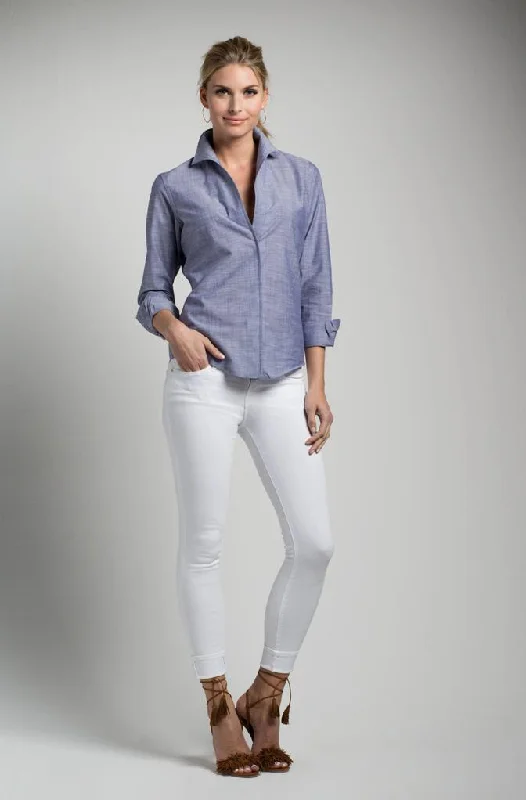 Sarah Alexandra Signature Shirt: Denim does the Country Club