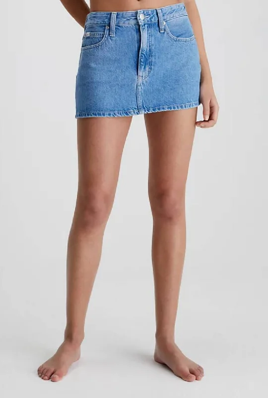 CALVIN KLEIN MICRO DENIM SKIRT