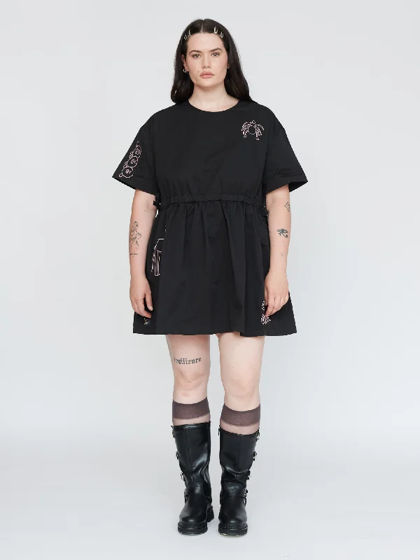 Doodles Side Tie Dress