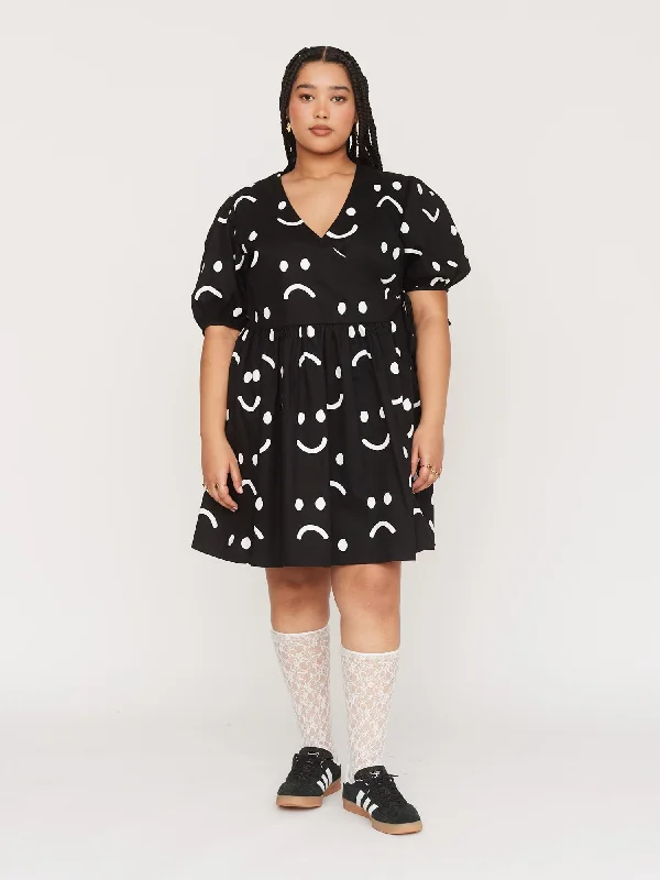 Happy Sad Wrap Mini Dress