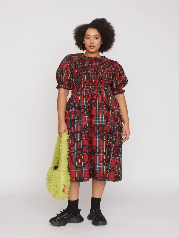 Tartan Scribble Dress