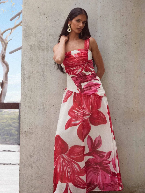 ANTIGUA FLORAL MAXI DRESS