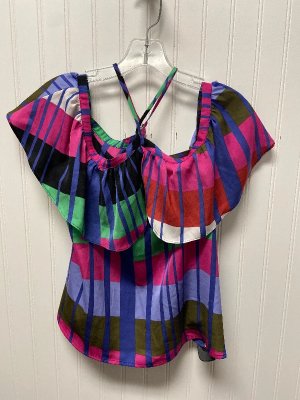 Top Short Sleeve By Express In Multi-colored, Size: Sp