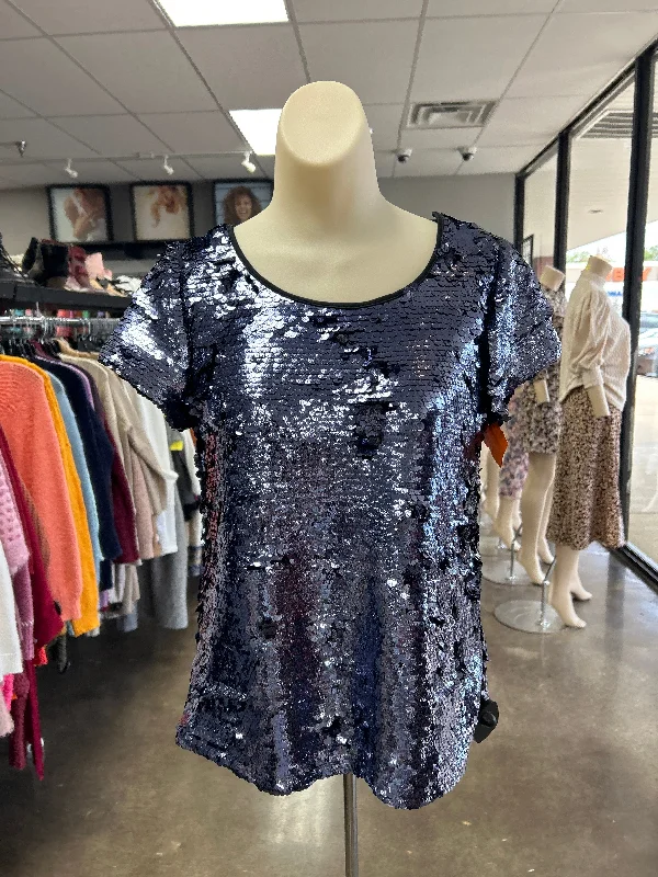 Top Short Sleeve By Leifsdottir In Sequin, Size: S