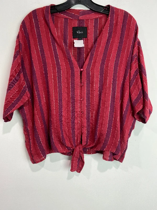 Top Short Sleeve By Rails In Purple, Size: L