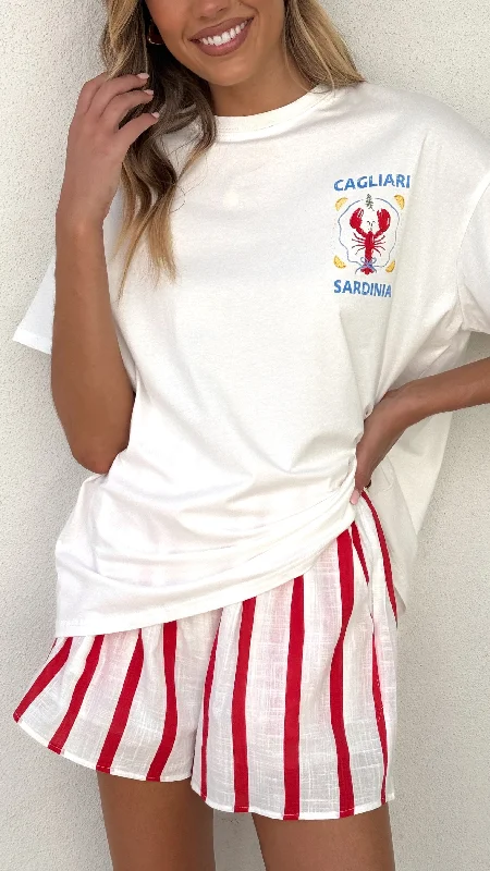 Sardinia Top & Shorts Set - Lobster