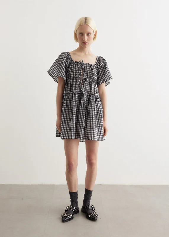 Seersucker Check Mini Layer Dress