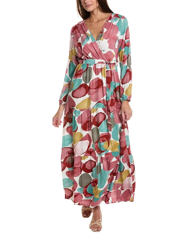 ANNA KAY Patches Silk-Blend Maxi Dress