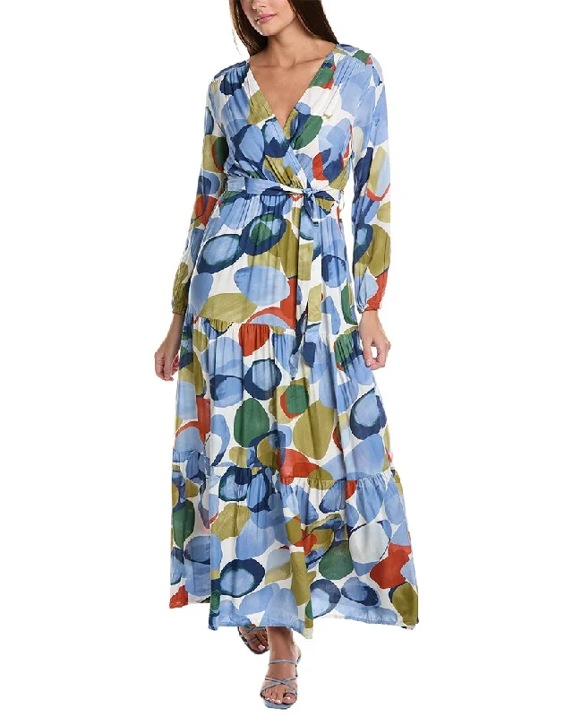 ANNA KAY Patches Silk-Blend Maxi Dress