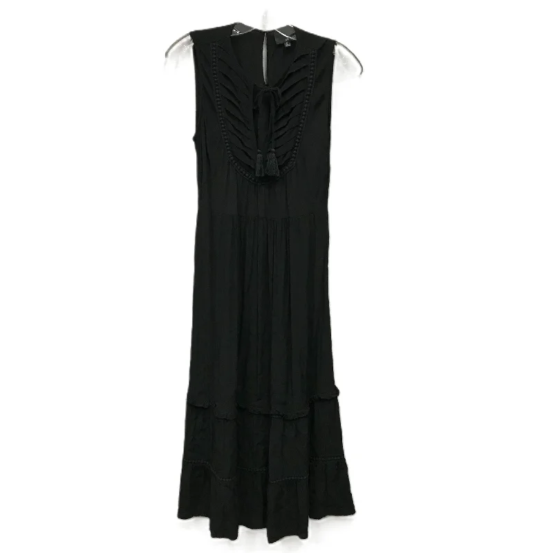 Black Dress Casual Midi By Greylin, Size: S