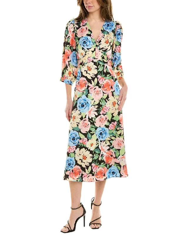 Maggy London Satin Midi Dress