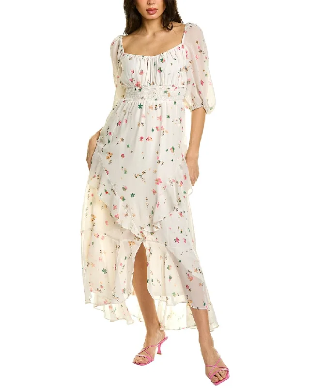 Maison Tara Chiffon Maxi Dress