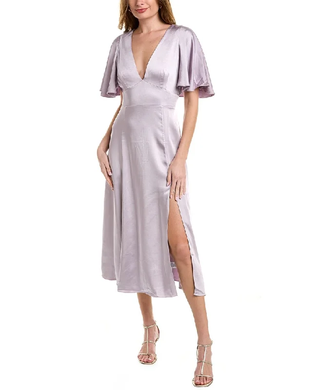 Ted Baker Flutter Sleeve Midi Dress