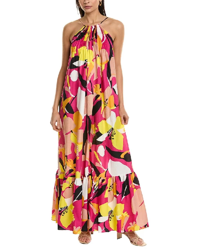 Ted Baker Strappy Linen-Blend Maxi Dress