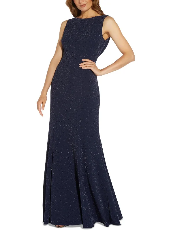 Womens Glitter Maxi Evening Dress