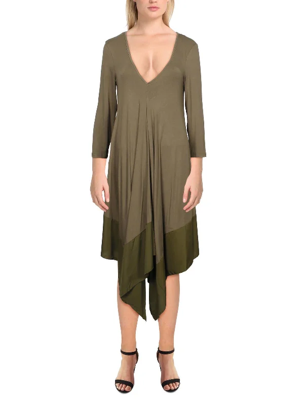 Womens Knit Maxi T-Shirt Dress