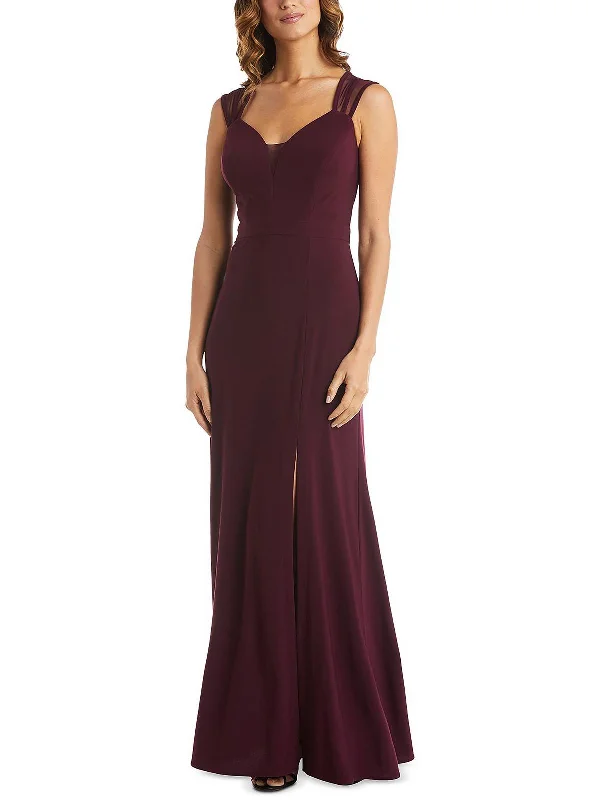 Womens Mesh Maxi Evening Dress