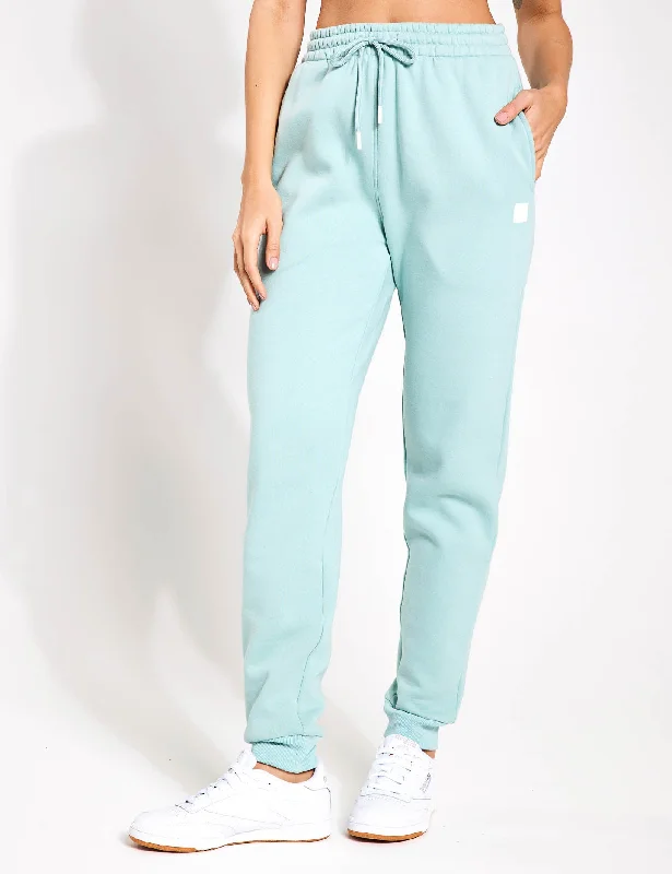 Millie Slim Fleece Track Pant - Sage Green