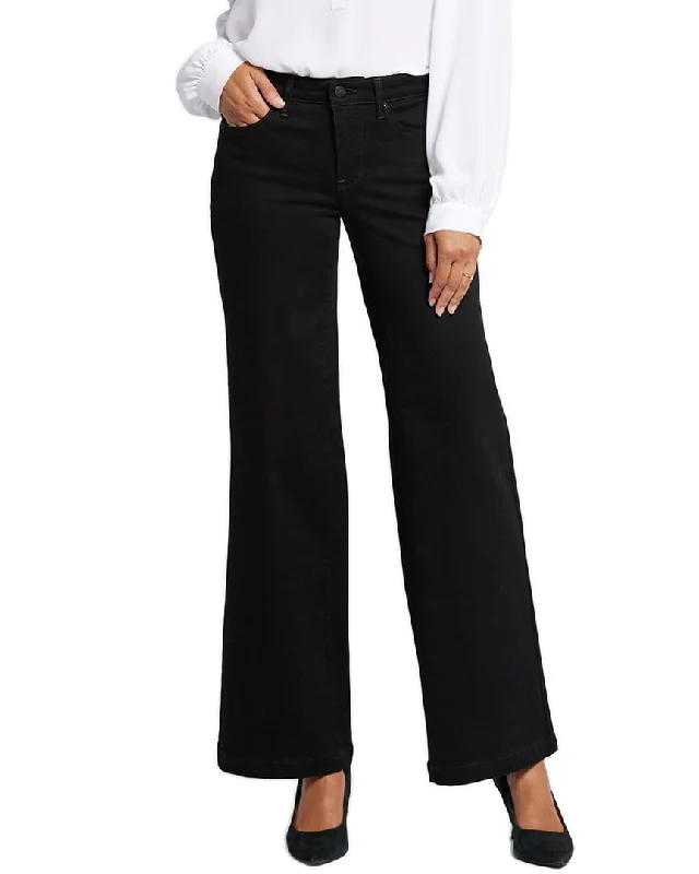 NYDJ Teresa Black Wide Leg Jean