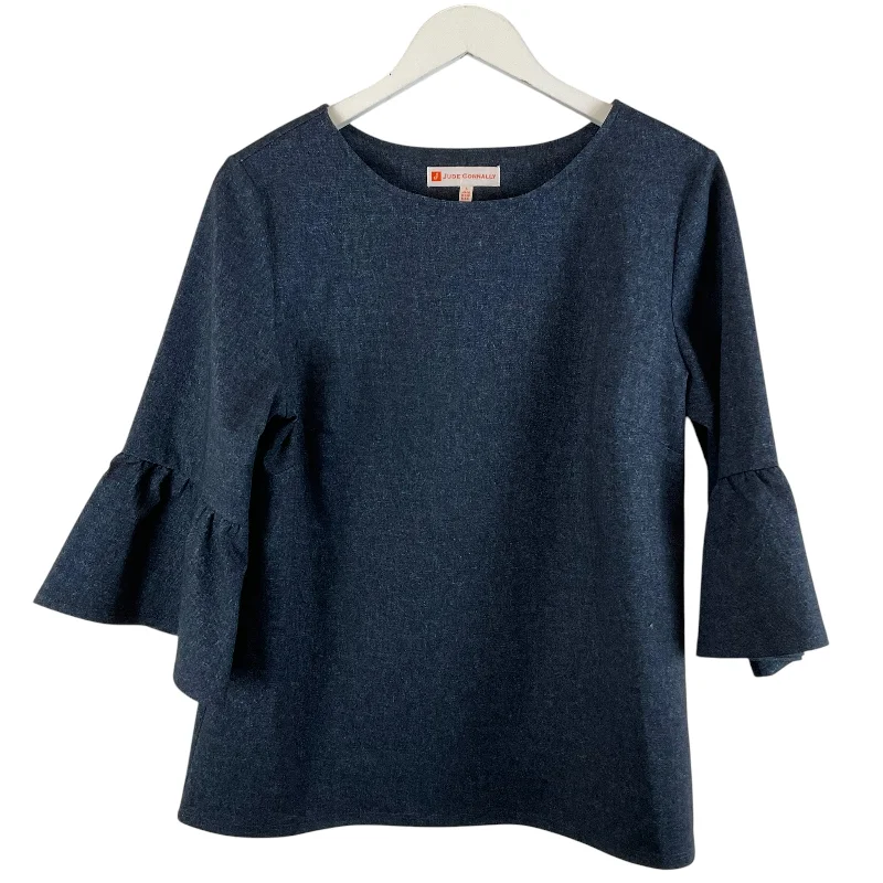 Top Long Sleeve By Clothes Mentor In Blue Denim, Size: L