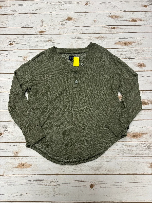 Top Long Sleeve By Gap In Green, Size: M