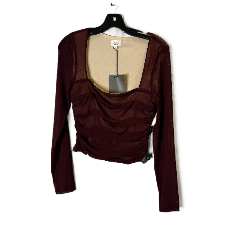 Top Long Sleeve By Le Lis In Red, Size: L